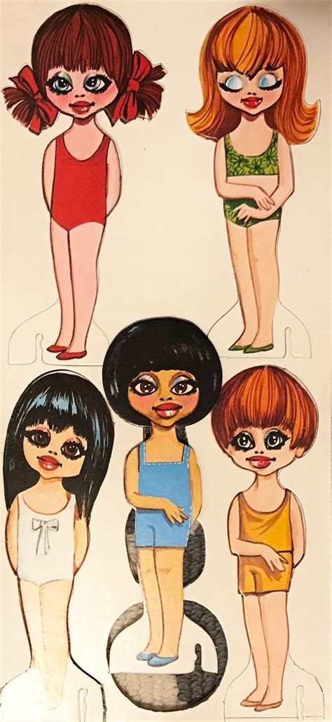 1974 Little Darlins Paper Dolls By The Toy Factory Paper Dolls