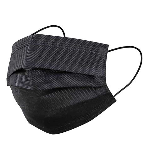 Stay Stylishly Safe Wour Disposable All Black Face Masks High Quality