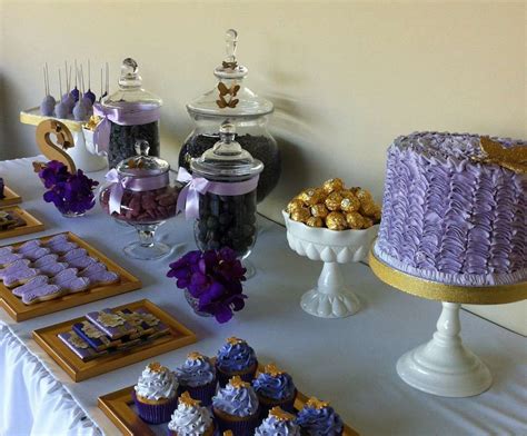 Purple Gold And Butterflies Birthday Party Ideas Photo 3 Of 11