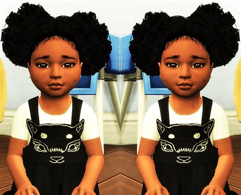 Ebonix Mochasims Curly Puffs Sims 4 Curly Hair Sims 4 Toddler