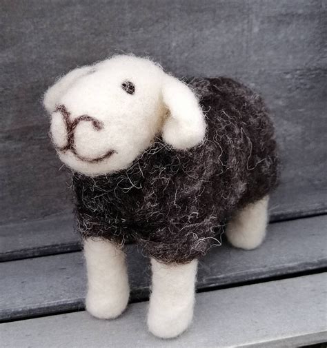 herdwick sheep needle felting craft kit british wool etsy uk