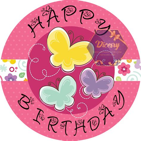 Readymade Stickers Birthday Dicesry T And Favor Malaysia