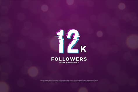 Premium Vector 12k Followers With Numbers Slicing Effect In Peace