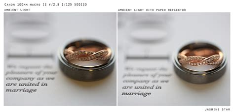 Photographing Wedding Rings With A Natural Reflector Jasmine Star