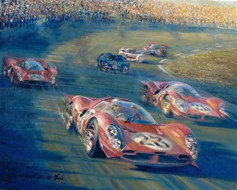 Ferrari 330p4s Win Daytona 1967 Painting By Alfredo De La Maria