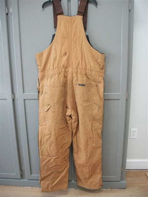 Walls Coverall Bibs Insulated Mens Large 3840 Blizzard Pruf Brown