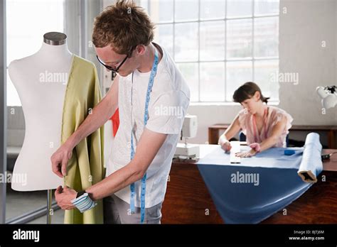 Fashion Designers At Work Stock Photo Alamy