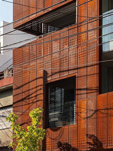 A Combination Of Textures Brick And Steel Frames This Residential