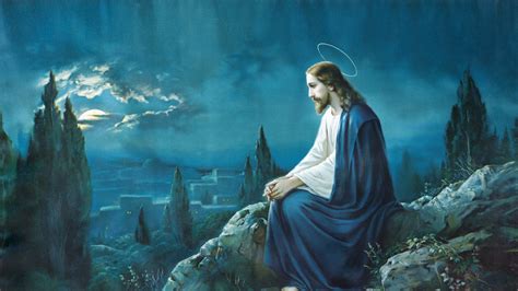 10 5 Ch Painting Of Jesus Sitting Alone In Gethsemane