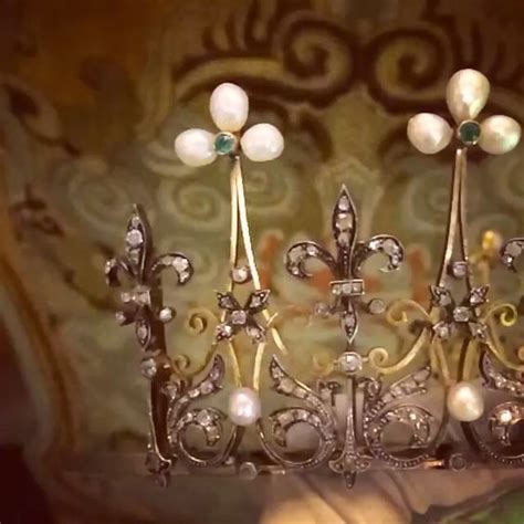 Circa 1850s A Delicate Diamond Tiara With Fleur De Lys Motifs Taller