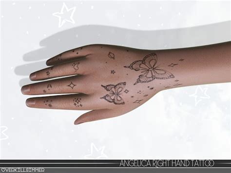 Angelica Right Hand Tattoo In 2021 Sims 4 Tattoos Sims 4 Piercings