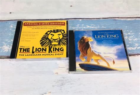 Lion King Broadway Soundtrack Cd Disney Movie Lot Music Songs Bonus Dvd