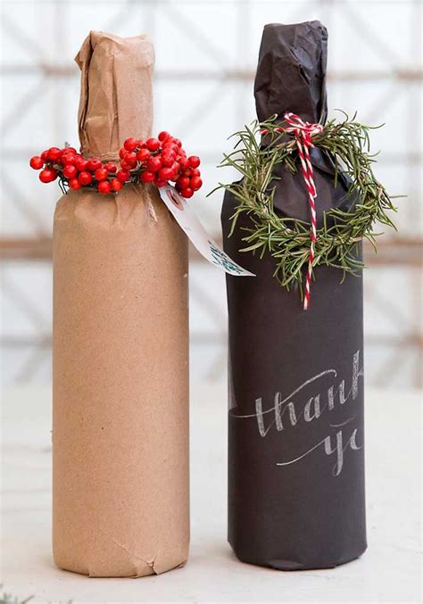 T Wrapping Ideas With Brown Paper Christmas T Wrapping Wrapped Wine Bottles Wrapping Wine