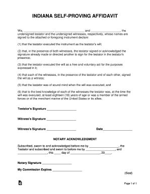 In Self Proving Affidavit Fill And Sign Printable Template Online