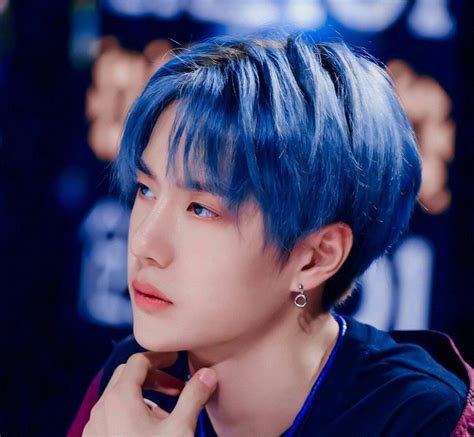 Noor⁷ On Twitter Kpop Hair Color Kpop Hair Boys Blue Hair