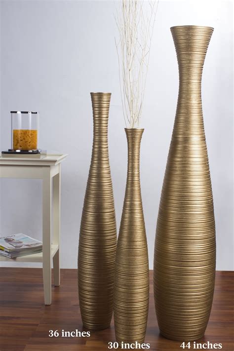 Leewadee Large Floor Vase Handmade Flower Holder Made Of Wood
