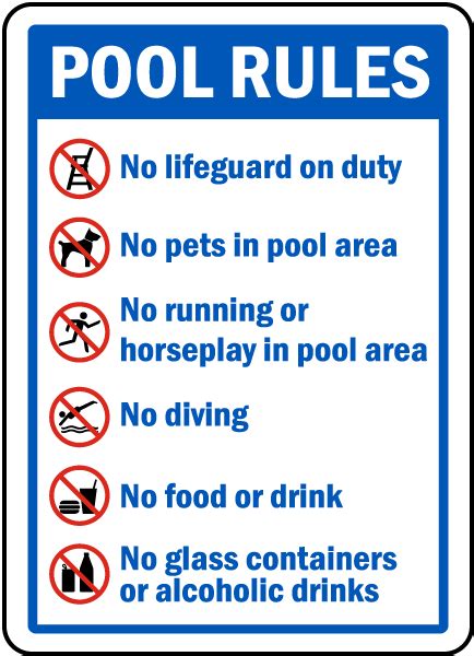 Pool Rules Sign Save 10 Instantly