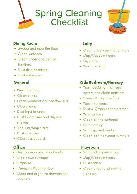 Spring Cleaning Checklist Printable Adanna Dill