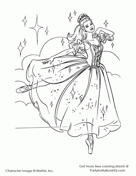 Barbie Ballerina Coloring Pages Coloring Home