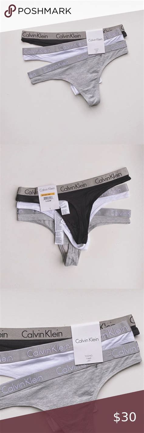 Calvin Klein Stretch Cotton Thong 3pc Youre Getting Authentic New