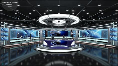 Tv Studio News Set 1 3d Model