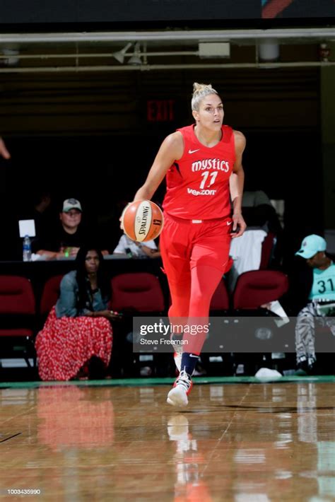 Elena Delle Donne Of The Washington Mystics Handles The Ball Against