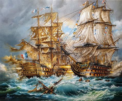 Ship Hms Victory Redoutable Battle Of Trafalgar Etsy Trafalgar