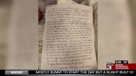 Nurse Writes Heartwarming Letter To Patients Mother