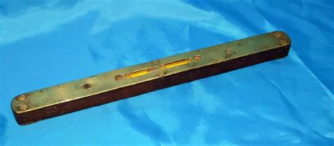 Vintage Wooden Spirit Level Made From Teak And Brass 6 13 Picclick