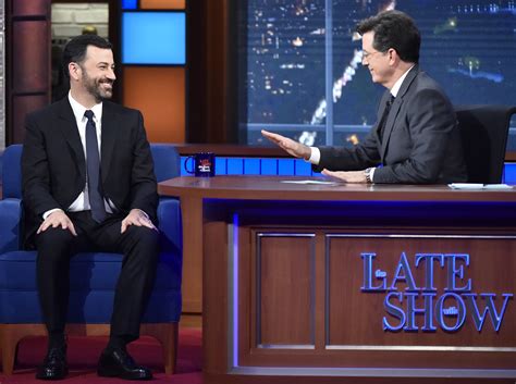 Jimmy Kimmel And Stephen Colbert Parody Kanye West S Famous Time