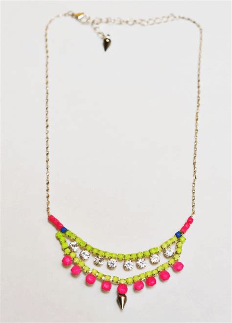 Neon Rhinestone Necklace