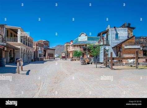Down Town Old Tucson Old Western Style Wood And Adobe Brick Buildings