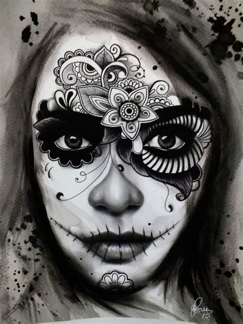 43 Day Of The Dead Tattoo Designs Black And White