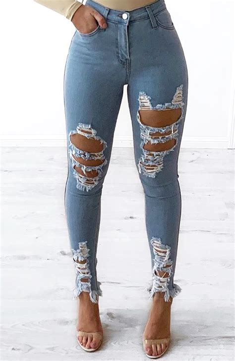 Taylor Jeans Light Blue Babyboo Fashion Light Blue Ripped Jeans