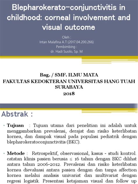 Blepharokerato Conjunctivitis In Childhood Pdf