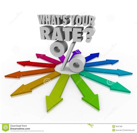 Whats Your Rate Percent Sign Interest Investment Return Royalty Free