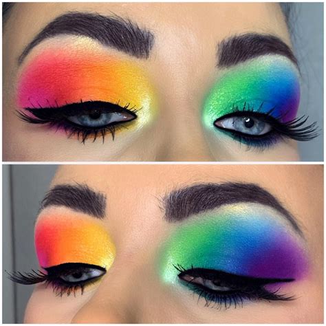Colorful Rainbow Eye Makeup Rainbow Eye Makeup Rainbow Makeup
