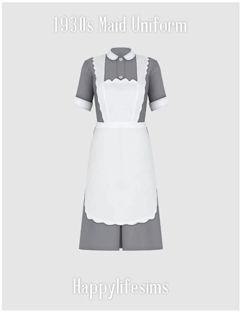 1930s Maid Uniform Set At Happy Life Sims Sims 4 Updates