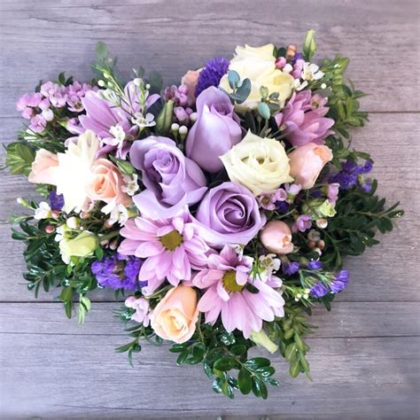 Lovely Lavender Tribute Heart Flowers By Nature
