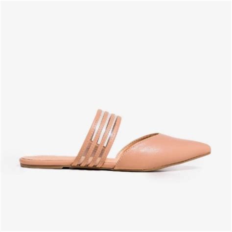 Liliana Shoes Nude Stripe Strap Pointed Toe Flat Liliana Poshmark