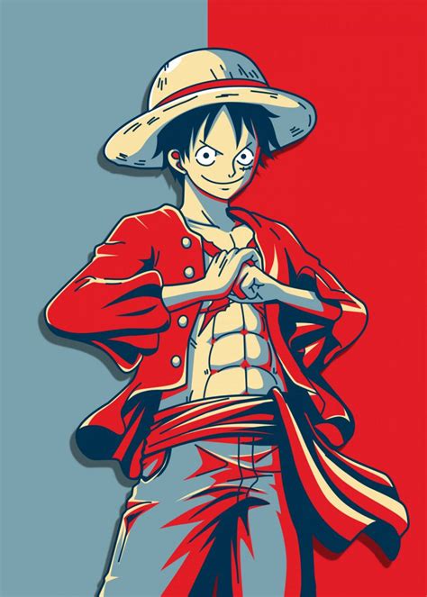 Luffy Hopestyle Poster By Introv Art Displate Manga Anime One