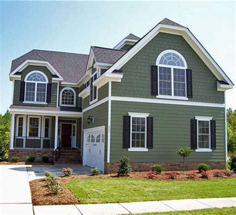 40 Exterior House Colors With Brown Roof Roundecor Green House