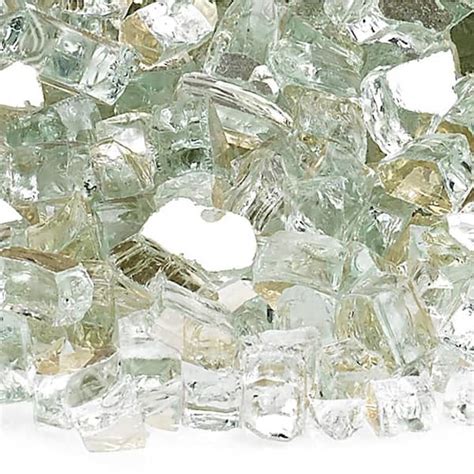 American Fire Glass 1 4 In Platinum Reflective Fire Glass 10 Lbs Bag Aff Platrf 10 The Home