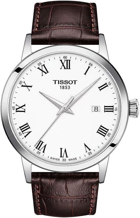 Tissot Mens Classic Dream Stainless Steel Dress Watch Brown T Amazon Ca Watches