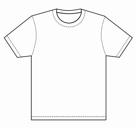 Blank Tshirt Template Awesome Blank T Shirt Coloring Page Thekindproject Plain White T Shirt