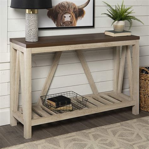 White Rustic Entryway Table If Youre Lucky Enough To Have Some