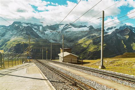 Mountainscape With Train Tracks Photograph By Tamboly Photodesign Pixels