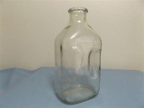 Vintage Half Gallon Glass Milk Bottle Happy Ours Farm Arizona
