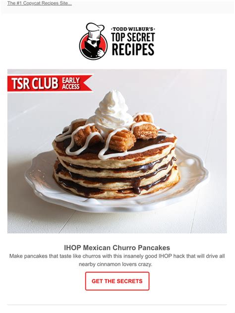 Top Secret Recipes Inc New Hack IHOP Mexican Churro Pancakes Milled
