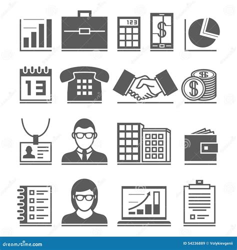 Business Icons Stock Vector Illustration Of Money Goal 54236889